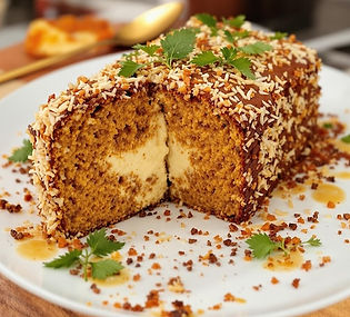Halwa Surprise Loaf Cake