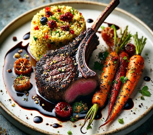 Coffee-rubbed Lamb Chop