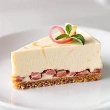 Rhubarb and Ginger Cheesecake
