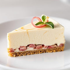 Rhubarb and Ginger Cheesecake