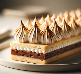 Dark Chocolate and Meringue Blondies