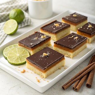 Lime and Rum Millionaires Shortbread