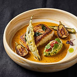 Pan-fried Halibut, Fish Head Curry