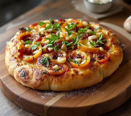 Focaccia with Sun-Dried Tomato and Rosemary