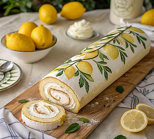 Lemon Chantilly Swiss Roll