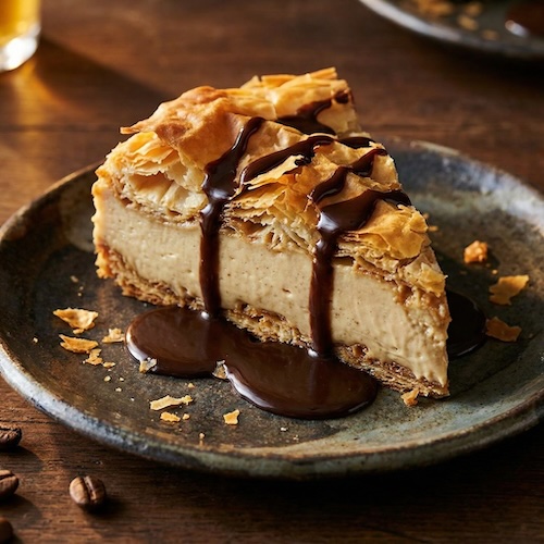 Easy Coffee Custard Crinkle Cake