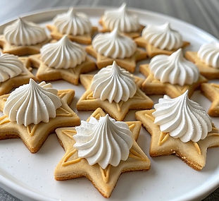 Vegan Meringue Topped Almond Stars