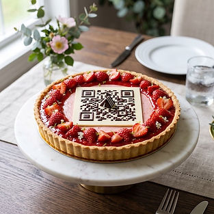 Fizzy QR Code Tart