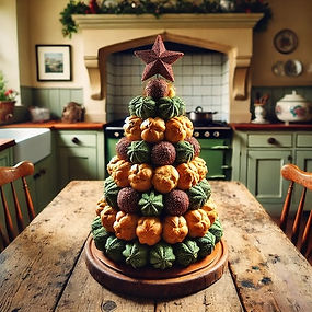Chocolate and Hazelnut Profiterole Christmas Tree