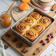 Mango and Cranberry Chelsea Buns with Bengali Five Spice