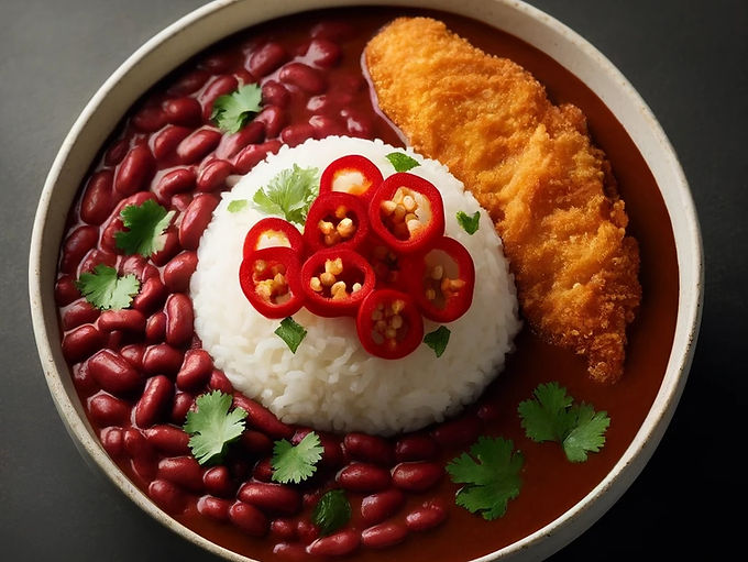 Fried Chicken with Haitian Red Bean Sauce