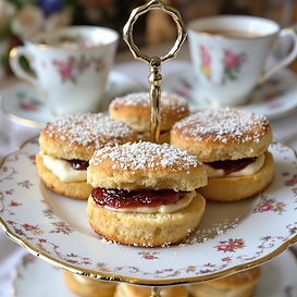 Sultana scones with sugared crust
