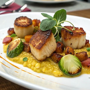 Pan Seared Scallop with Pork Belly