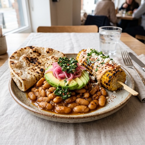 Mexican Drunken Beans Brunch