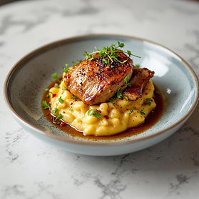 Roasted Duck with Polenta