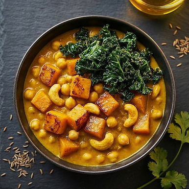 Butternut Squash, Cashew and Chickpea Curry