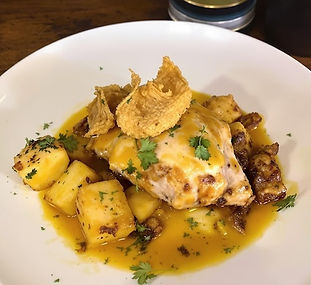 Chicken Kama Sutra with Curried Hollandaise