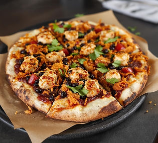 Mole Negro Pizza with Chicken Thighs