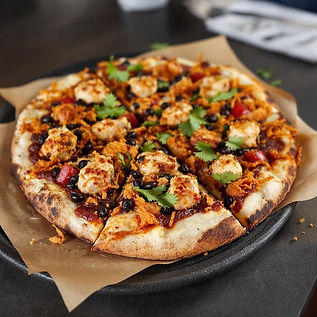 Mole Negro Pizza with Chicken Thighs