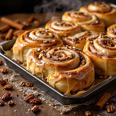 Maple, Pecan Cinnamon Rolls