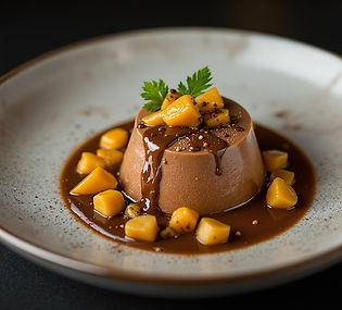 Milk Chocolate Custard with Chocolate "Dirt" and Caramelized Parsnips