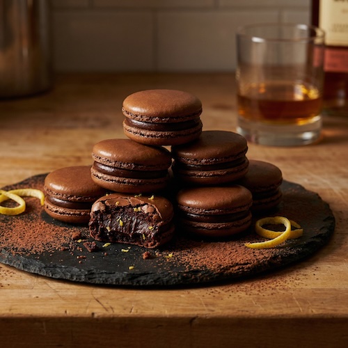 Chocolate Bourbon Macaron