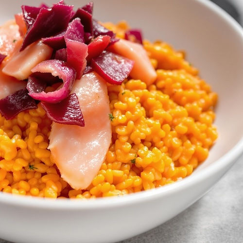 Carrot Risotto with Confit Arctic Char| Contestant Dish