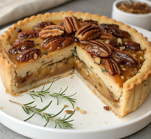 Pecan and Rosemary Caramel Apple Pie