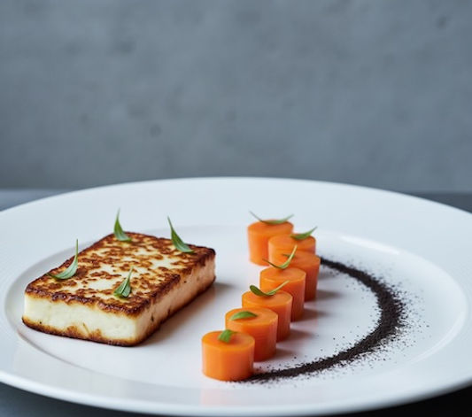 Smoked Halloumi Sous Vide Carrots
