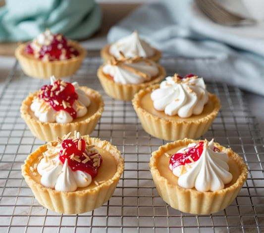 Raspberry and Coconut Frangipane Tarts