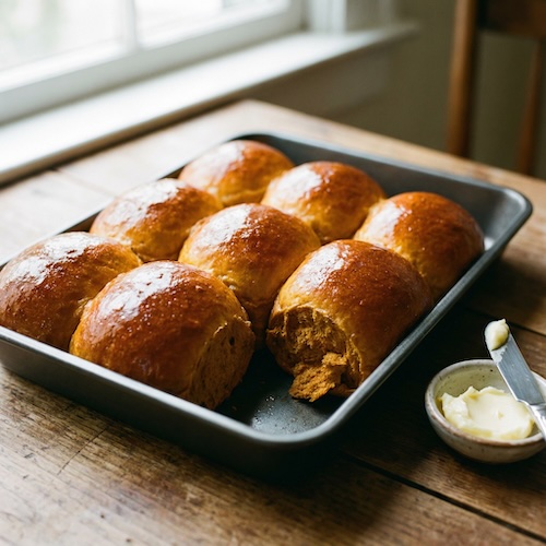 Gochujang & Garlic Bread Machine Rolls