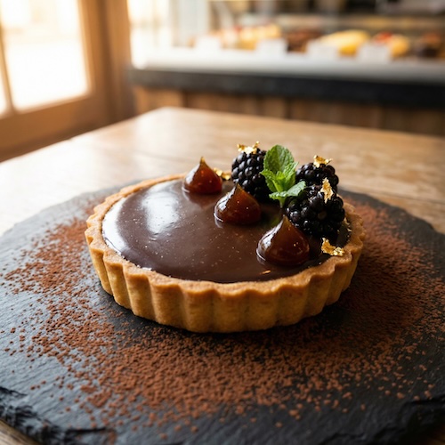 Fruity Chocolate and Coffee Frangipane Tarts