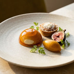 Goat's Cheese Mousse with Honey Cake Tartlet