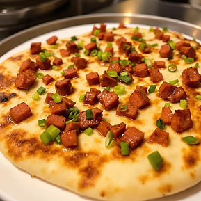 Chorizo and Spring Onion Naan