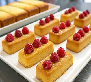 Miniature Raspberry Financiers