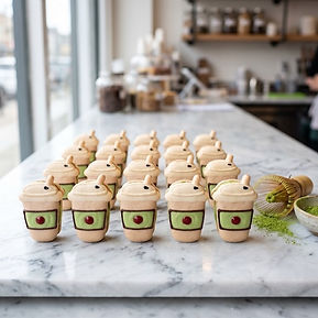 Matcha Latte Cup Macarons