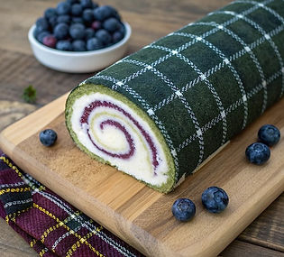 Blueberry and Mascarpone Swiss Roll