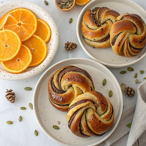 Orange and Cardamom Rye Bread Knots