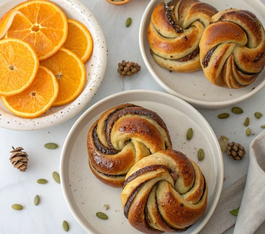 Orange and Cardamom Rye Bread Knots