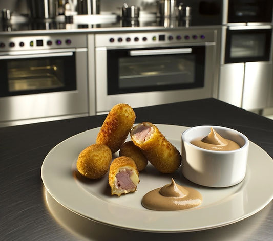 Ham and Brick Cheese Croquettes with Sherry Aioli