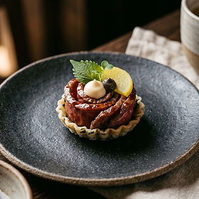 Ribeye and Perilla Tartlet
