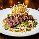 Bavette Steak with Papaya and Noodle Salad (Demo) photo