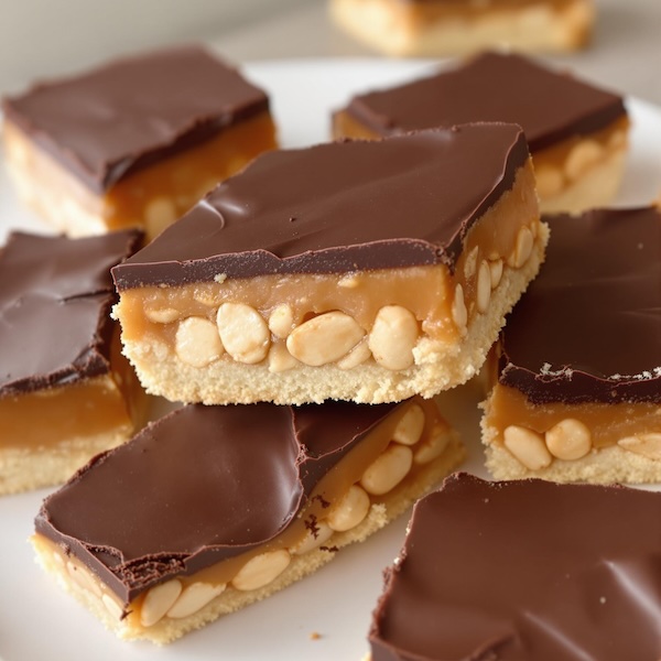 Salted Peanut Butter Millionaire's Shortbread