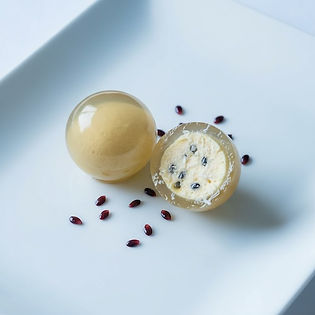 Passion Fruit Gelato Spheres