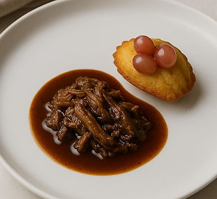 Lamb PepperPot with Lamb Fat Madeleine