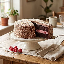 Easy Aussie Lamington Layer Cake