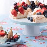 Red, White and Blue Berry Pavlova