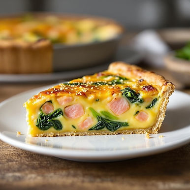 Asian-Inspired Salmon and Bok Choy Quiche