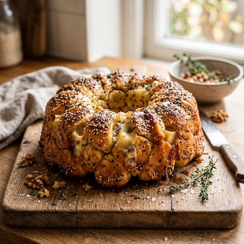 Easy Pear and Stilton Monkey Bread