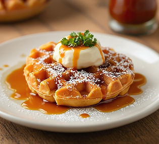 Savory Ham and Cheese Waffle